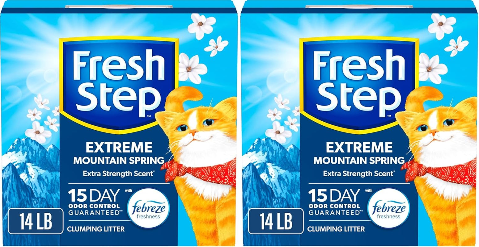 Clumping Cat Litter, Multi-Cat, Long Lasting Odor Control Kitty Litter with Activated Charcoal, Low Dust Formula, 14 Lb