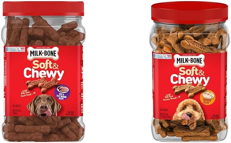 Soft & Chewy Dog Treats, Beef & Filet Mignon Recipe, 25 Ounce