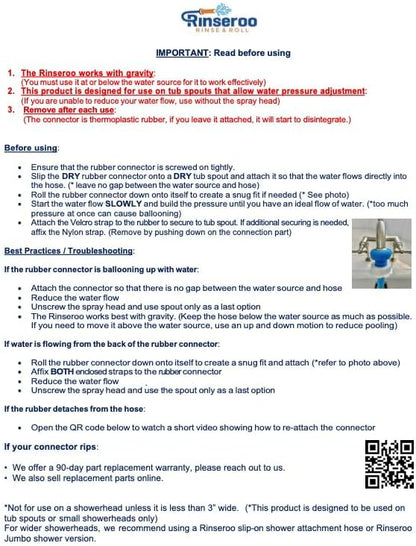 : Slip-On Tub Hose – as Seen on Shark Tank – 5Ft Flex Bathtub Faucet Sprayer – Easy Rinse for Pets, Hair & Cleaning – No Installation Needed – Fits Faucets up to 3” Wide – Mess-Free & Portable