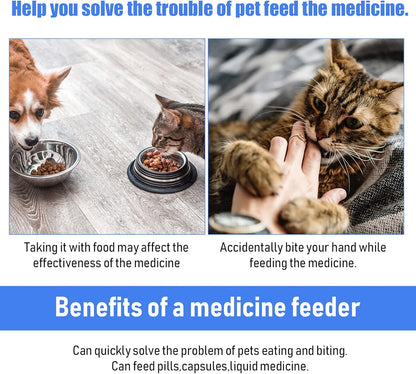 4 Pieces Pet Pill Plunger Popper for Small Cats Dogs Pill Gun Dispenser Shooter Pet Piller Soft Tip Tablet Syringe Pusher Animal Medicine Feeder for Feeding Accessories (Blue)